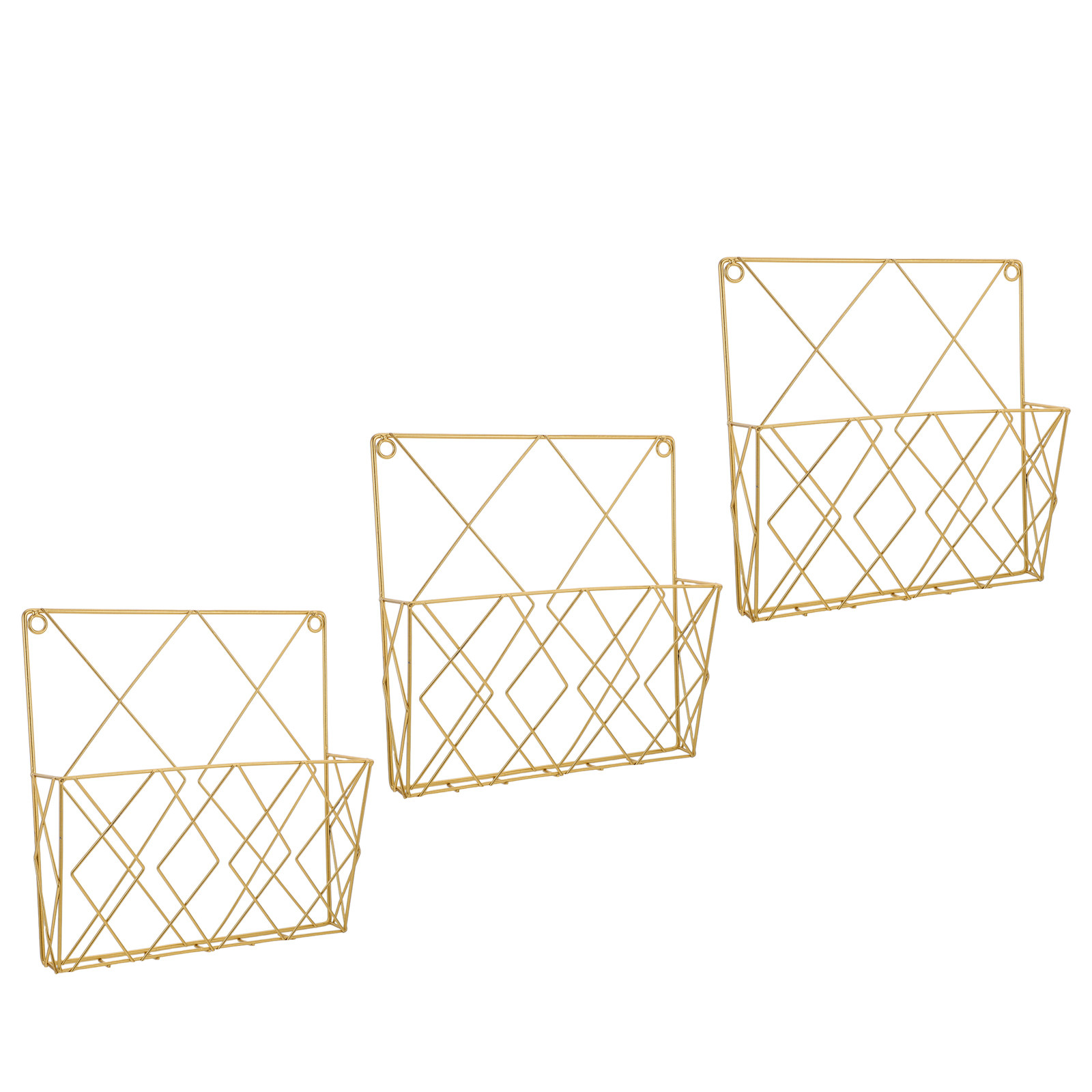 Magazine Holder Rack - 3개 세트, 교실 벽걸이형 파일 정리대,