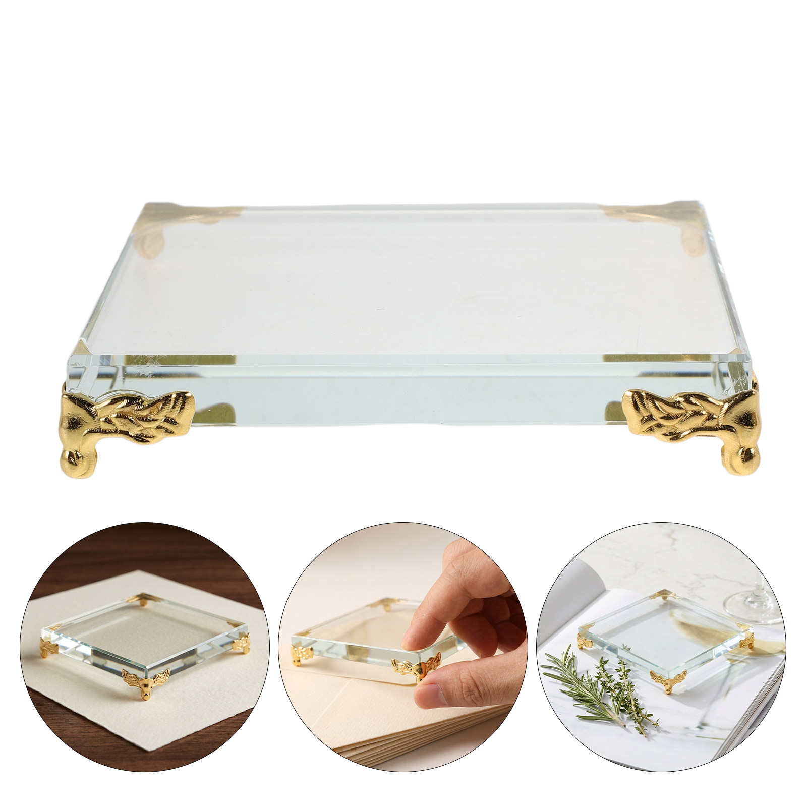 Paper Weight Crystal - 정사각형 크리스털 페이퍼웨이트, 투명한 크리스털 페이퍼웨이트