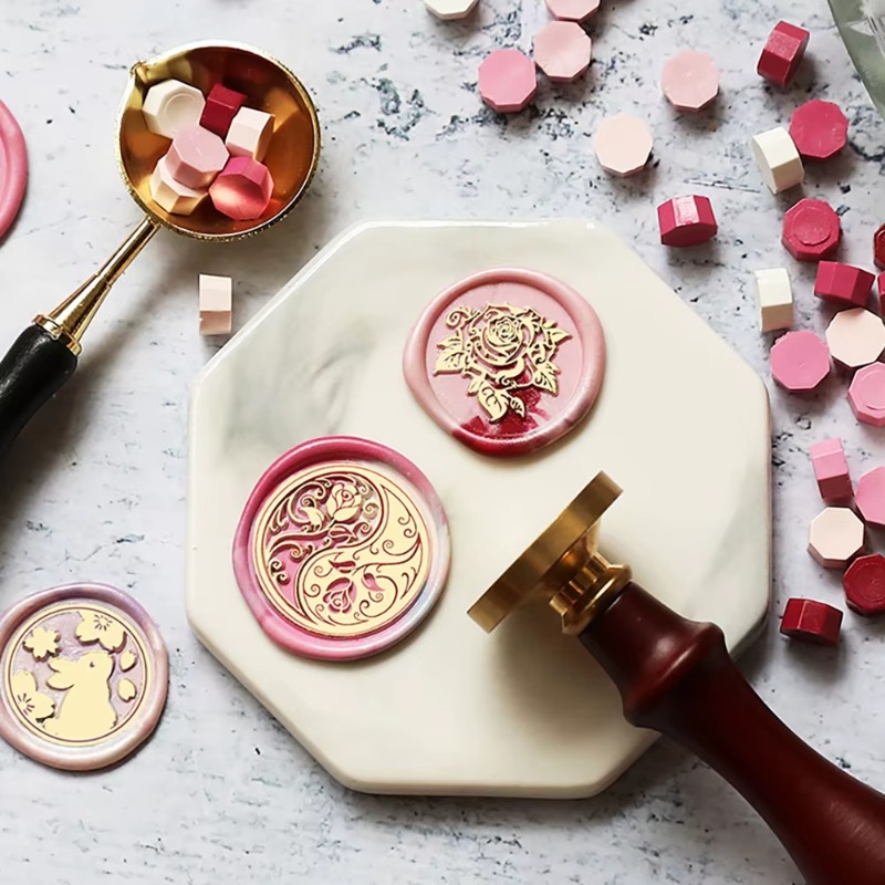 9개의 왁스 씰+1개의 손잡이, 왁스 씰 세트, 씰링  - Wax Seal Stamp Set 리뷰 및 가격