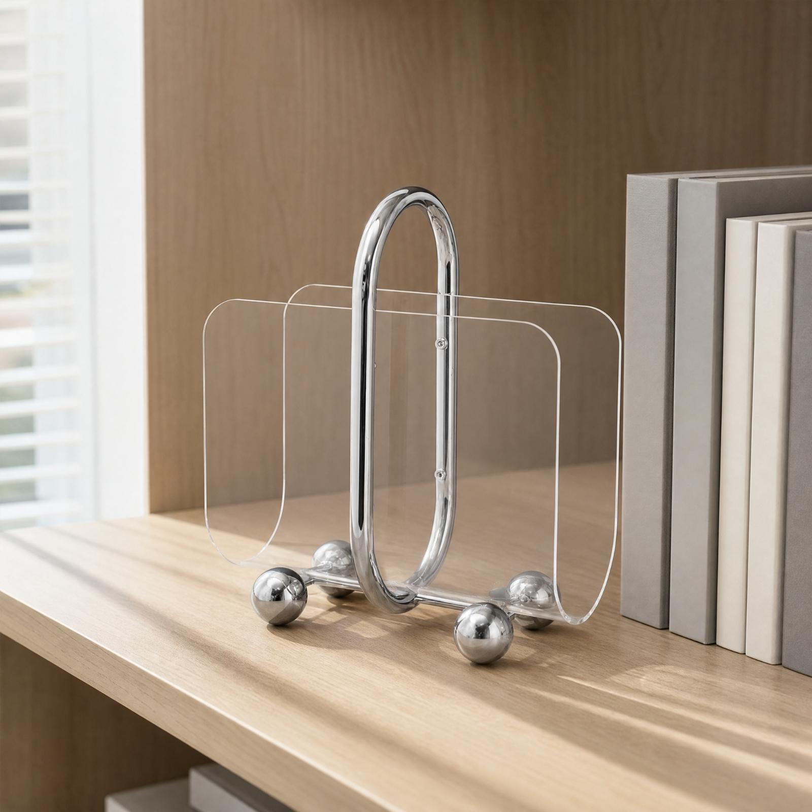 아크릴 재질의 잡지꽂이 겸 책장, 투명한 수납 정리대, - Magazine Holder Rack 리뷰 및 가격