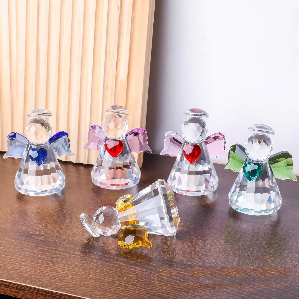 새로운 면처리 크리스탈 천사 피규어 화려한 날개 헤일로 - Paper Weight Crystal 리뷰 및 가격